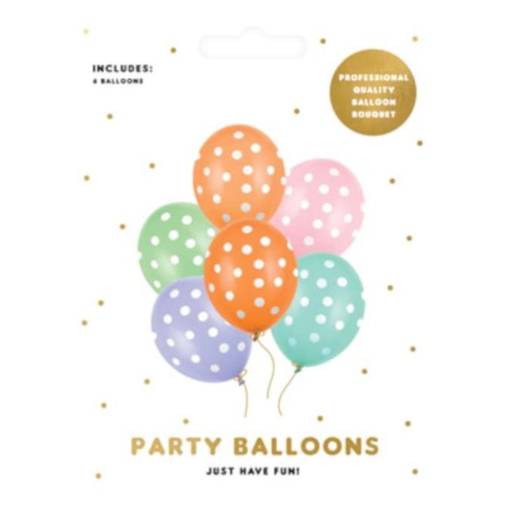 Lufi 30cm Pöttyös mix, többszínű készlet