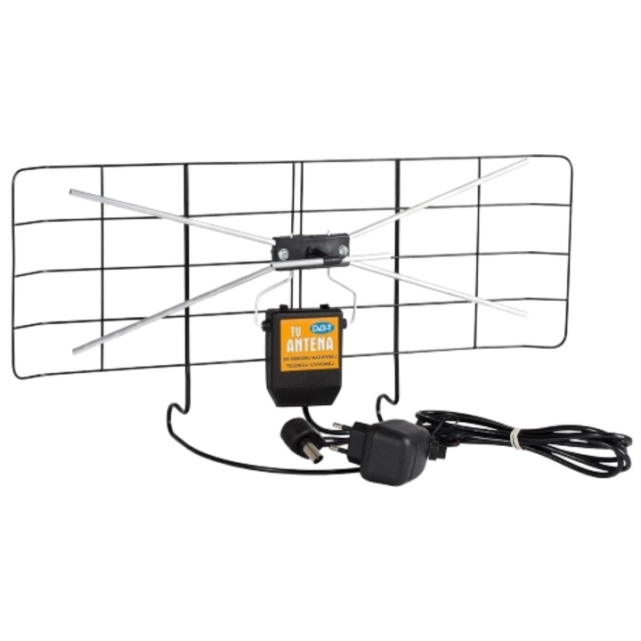 Antena TV LIBOX DVB-T/T2, 40 dB, Full HD, 4K, montaj simplu