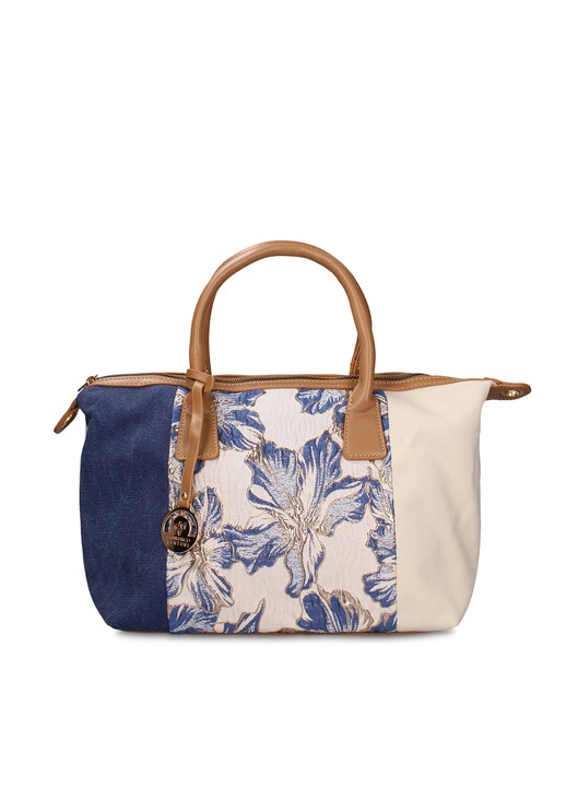 GianMarco VENTURI, Geanta cu model patchwork Zefira Lux, Bleumarin