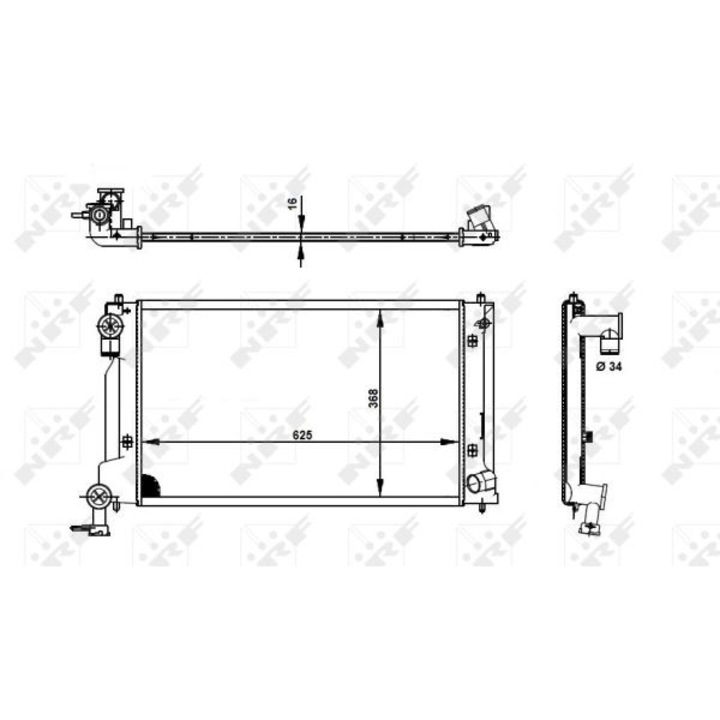 NRF 53398 motorhűtő radiátor