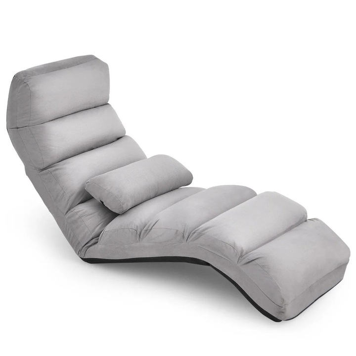 Northix összecsukható szék, 5 pozíció, vastag habszivacs, puha huzat, többszínű