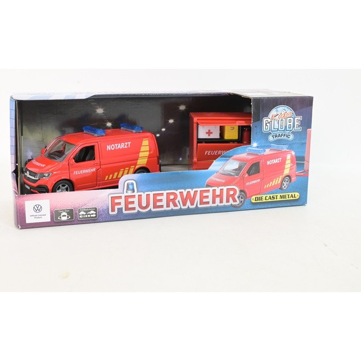 VW T6 kisautó utánfutóval, szett, többszínű, 520321