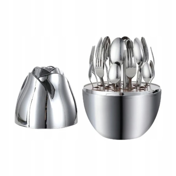 Set de tacamuri Rosa Bella din otel inoxidabil, 24 de piese, RB-735
