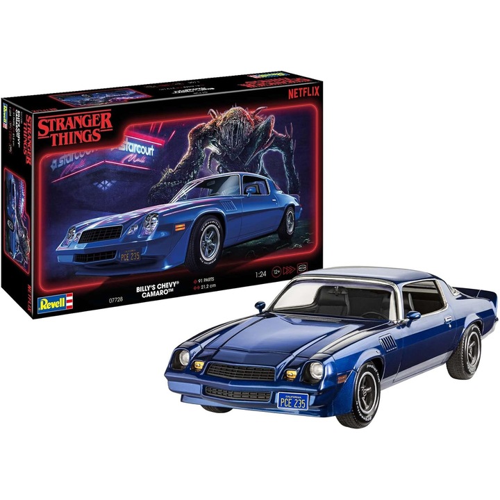 Revell Chevy Camaro Z/28 Stranger Things 1:25 autó építőkészlet, 19.2cm, 100 darab
