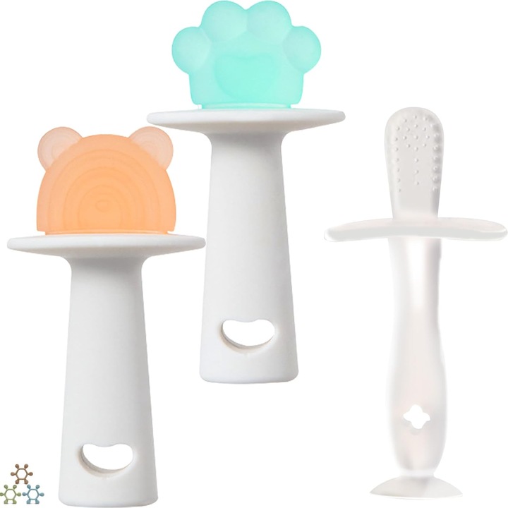 Inel Dentitie Bebelusi din Silicon BPA-Free, 4 Luni+