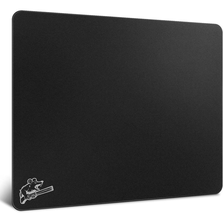 Mousepad Gaming Sticla Calita 400x480mm, Negru, Precizie FPS