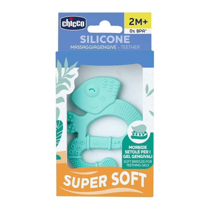 Tetina Chicco Soparla Moale & Curatare Albastru 2+ Luni