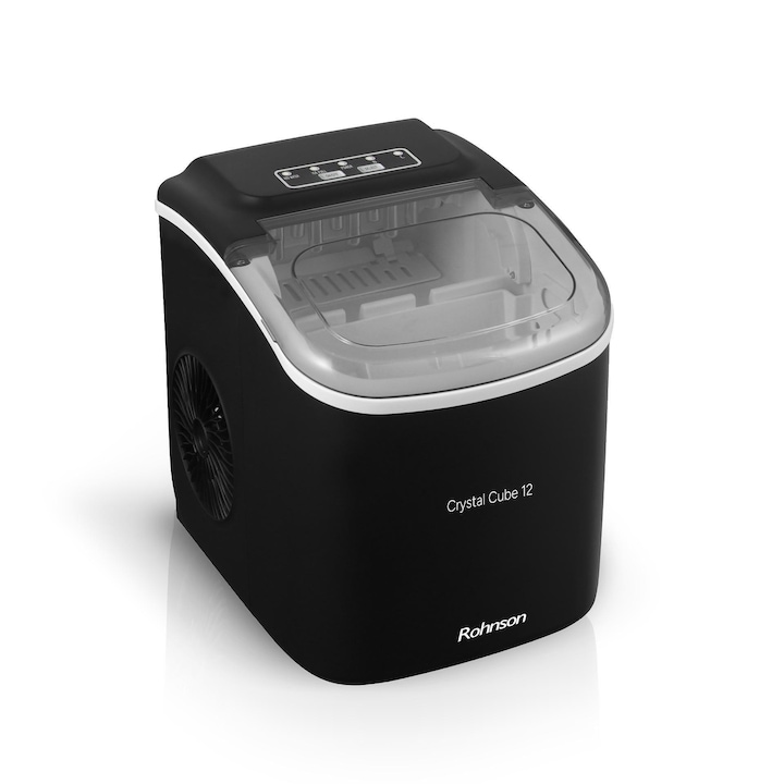 Ледегенератор Rohnson R-40212, 160W, 2 размера на леда, Резервоар 1, 3 л., Контейнер за лед 0, 600 kg, Черен
