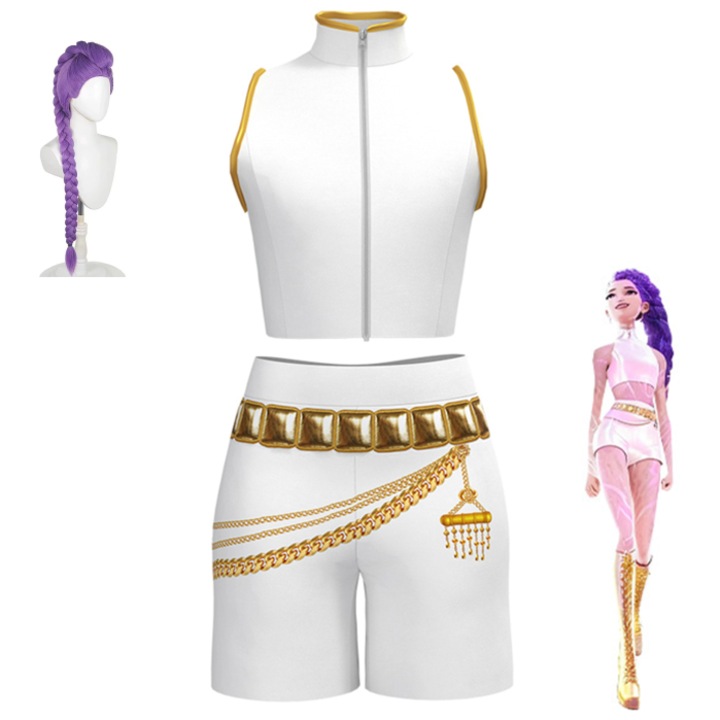 Costum de cosplay anime K-POP Witcher Girls, Rumi, 130, cu peruca