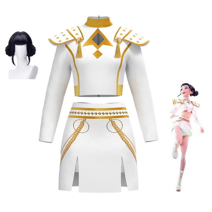 Costum de cosplay K-POP Witcher Girls, Zoe, 140, cu peruca