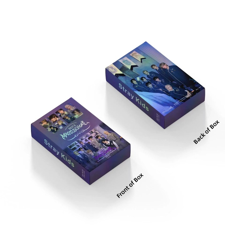 55 db-os KPOP-StrayKids Lomo kártya szett, 57x88mm, színes, kétoldalas