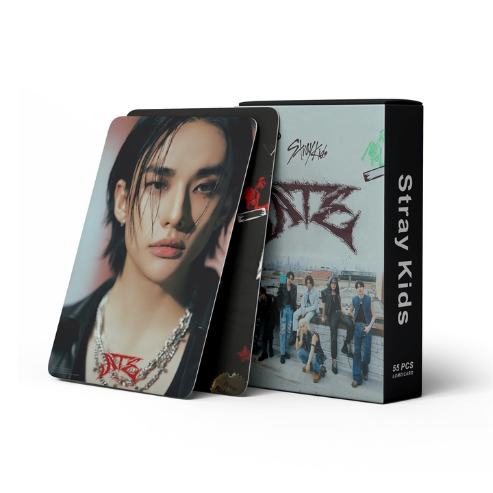 KPOP-StrayKids kártyacsomag, 55 darab, 57x88mm, színes