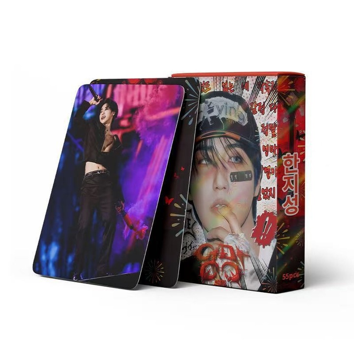 KPOP-StrayKids kártyacsomag, 55 kártya, 57x88mm