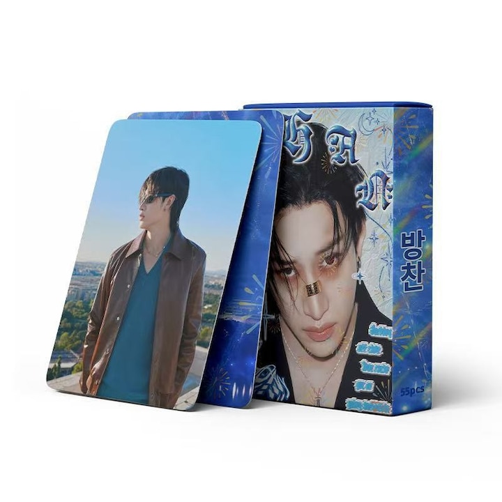 KPOP-StrayKids kártyacsomag, 55 kártya, 57x88mm