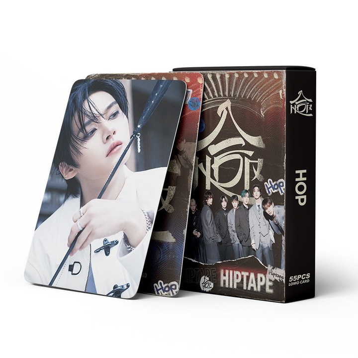 55 darabos Lomo KPOP-StrayKids kártyacsomag, színes, 57x88mm