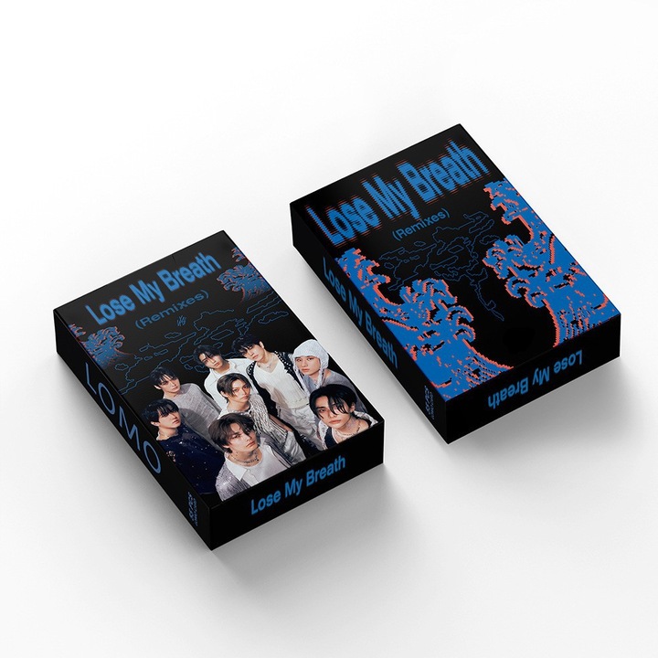 55 darabos Lomo KPOP-StrayKids kártyacsomag, színes, 57x88mm