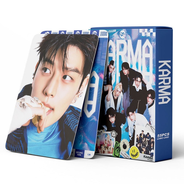 Set de 55 carti Lomo KPOP-StrayKids, colorate, 57x88mm