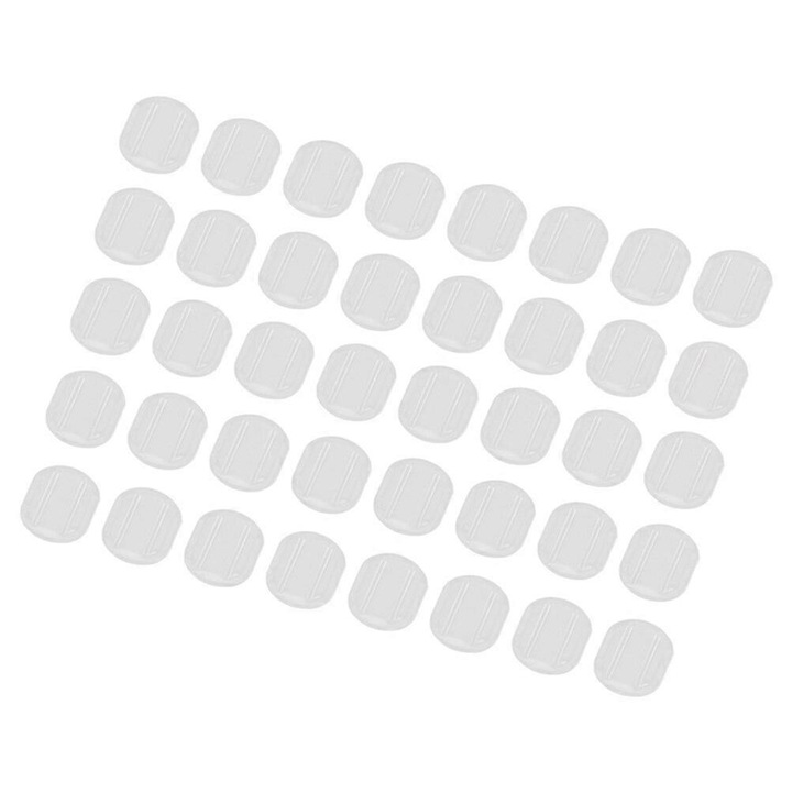 Set 40 bucati perne pentru cercei clip-on, PVC, 1x1x0.3cm