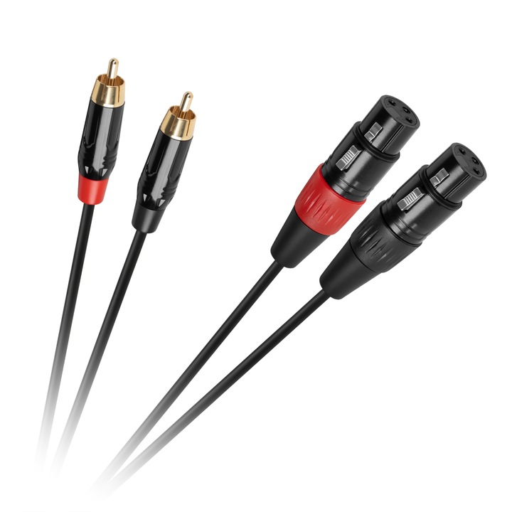 Cablu audio 2RCA - 2XLR, 1m, multicolor