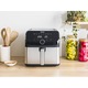 Friteuza cu aer cald Tefal Easy Fry Mega air fryer EY855D10, 2020W, capacitate 7.5L, pana la 8 persoane, 8 programe, invelis antiaderent, oprire automata, control temperatura 80°C - 200°C, argintiu & negru