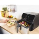 Friteuza cu aer cald Tefal Easy Fry Mega air fryer EY855D10, 2020W, capacitate 7.5L, pana la 8 persoane, 8 programe, invelis antiaderent, oprire automata, control temperatura 80°C - 200°C, argintiu & negru