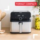 Friteuza cu aer cald Tefal Easy Fry Mega air fryer EY855D10, 2020W, capacitate 7.5L, pana la 8 persoane, 8 programe, invelis antiaderent, oprire automata, control temperatura 80°C - 200°C, argintiu & negru