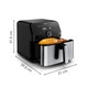 Friteuza cu aer cald Tefal Easy Fry Mega air fryer EY855D10, 2020W, capacitate 7.5L, pana la 8 persoane, 8 programe, invelis antiaderent, oprire automata, control temperatura 80°C - 200°C, argintiu & negru