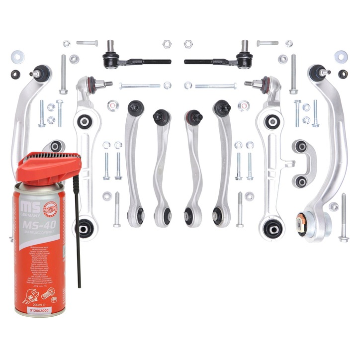 Master-Sport első lengőkar készlet, 9 részes, Audi Allroad C5, 2000-2005 kompatibilis