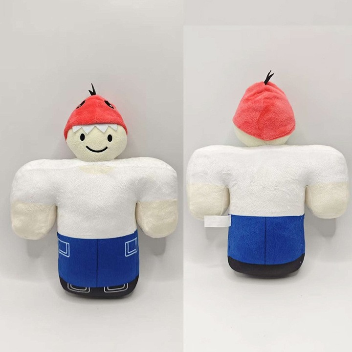 Jucarie de plus, infricosatoare, palarie rosie, corp alb, 25cm