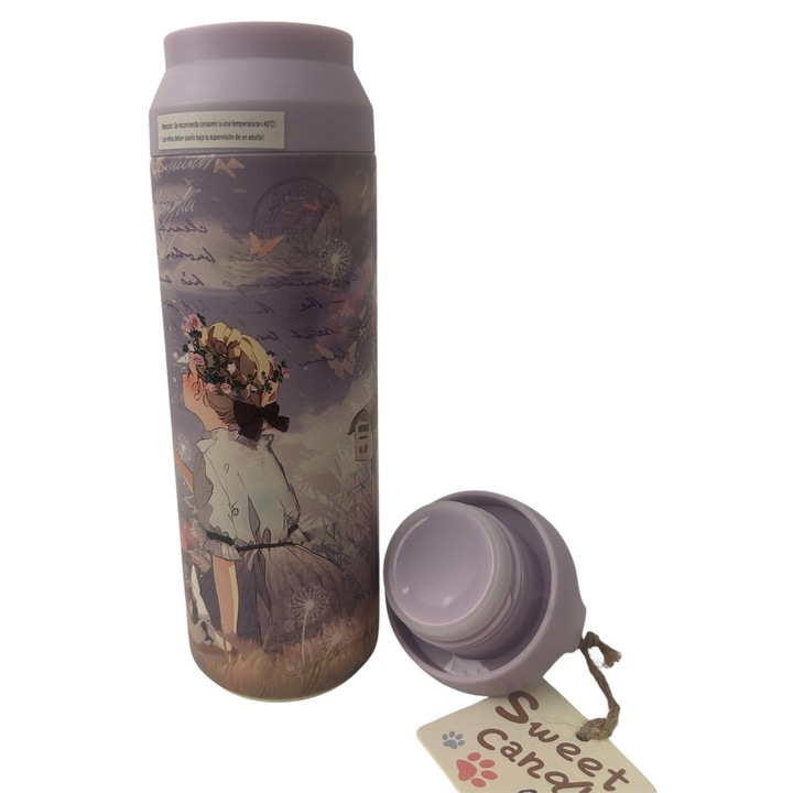 Termosz Sweet Candy, babatervezés, 400ml, rozsdamentes acél, 20x7cm, lila
