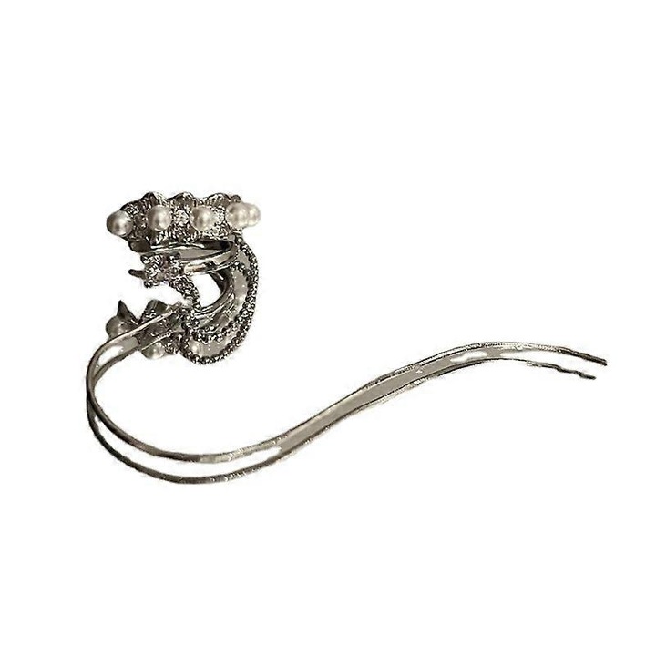 Cercei clip cu ciucuri din perla