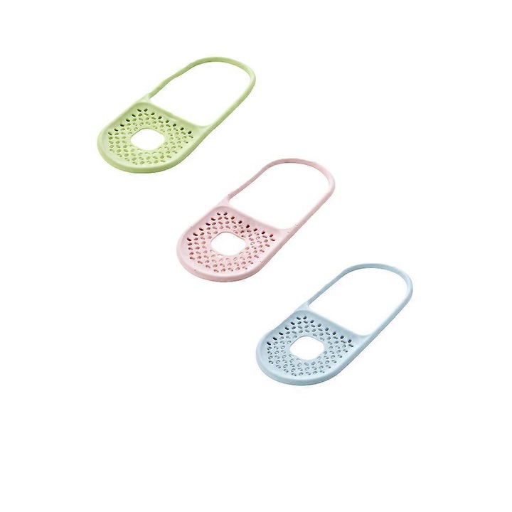 Suport burete Sling. Plastic moale. Dimensiune verde, albastru, roz, set de trei piese 26.5x11.4x0.8cm