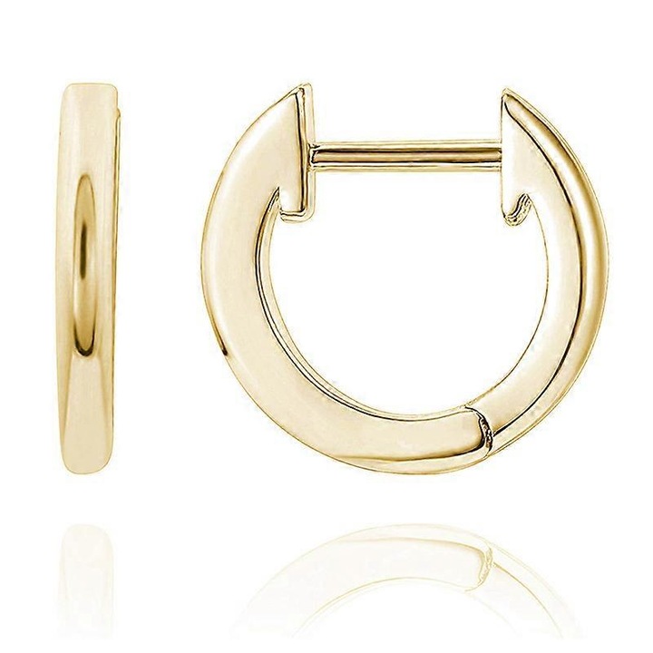 Cercei hoop aurii, set, 14K, dimensiune mica