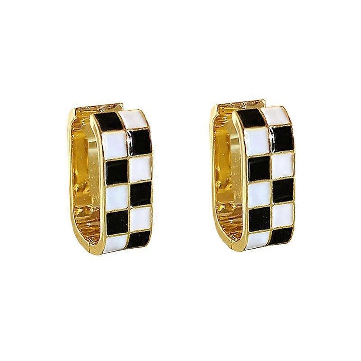 Cercei huggie ovali chunky din aur 14K, bijuterii pentru femei, design elegant, cadou ideal, aurii