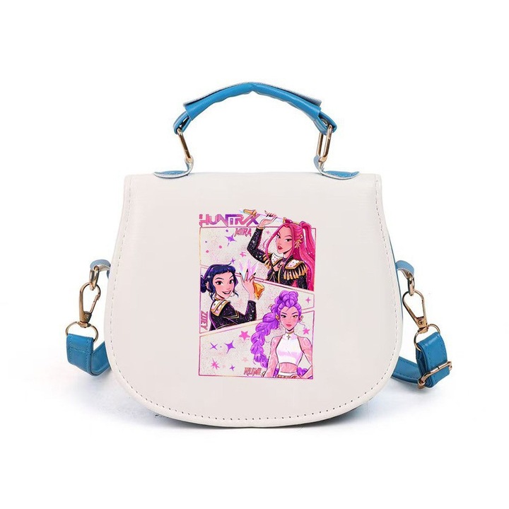 K-pop Witcher Girls gyerek crossbody táska, kék, 14-14.5x17x6.5cm