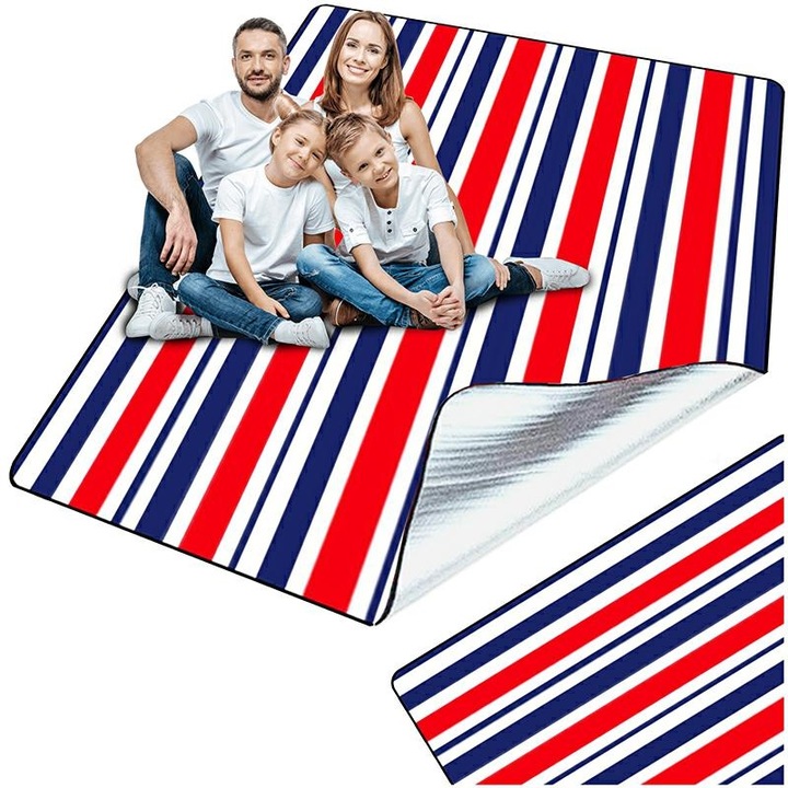 Patura picnic Carruzzo, 300x200cm, 3 straturi, impermeabila, pliabila