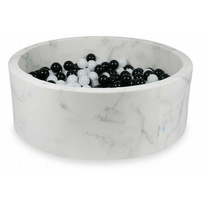 Labdamedence, mimi, márvány, 500 labda, 110x40cm, fekete, fehér
