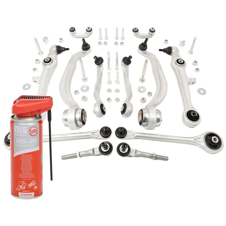 Első felfüggesztés lengőkar készlet, Master-Sport, 8 darabos, Audi A8 D2-hez, ezüst