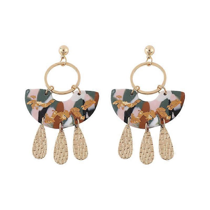 Cercei din lut moale, stil vintage, geometrice, pentru femei, set de bijuterii prom