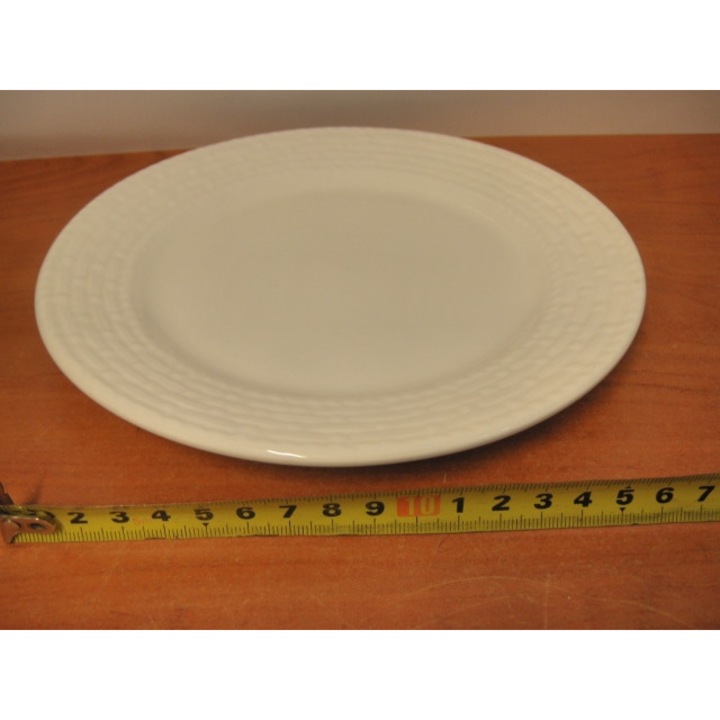 Tányérkészlet, Rapid, desszerttányérok, fehér porcelán, 19cm, 6 darab