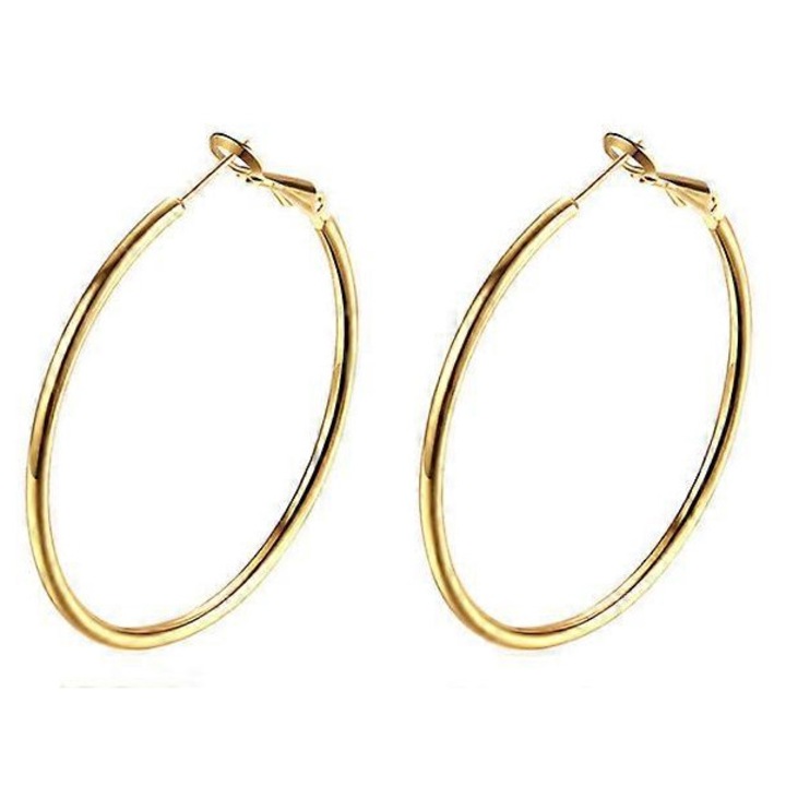 Cercei clip circulari pentru femei, set 3 perechi, auriu, argintiu, roz auriu