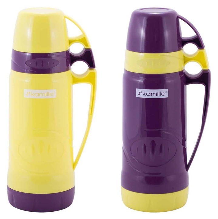 Termos din plastic cu flacon de sticla 600 ml