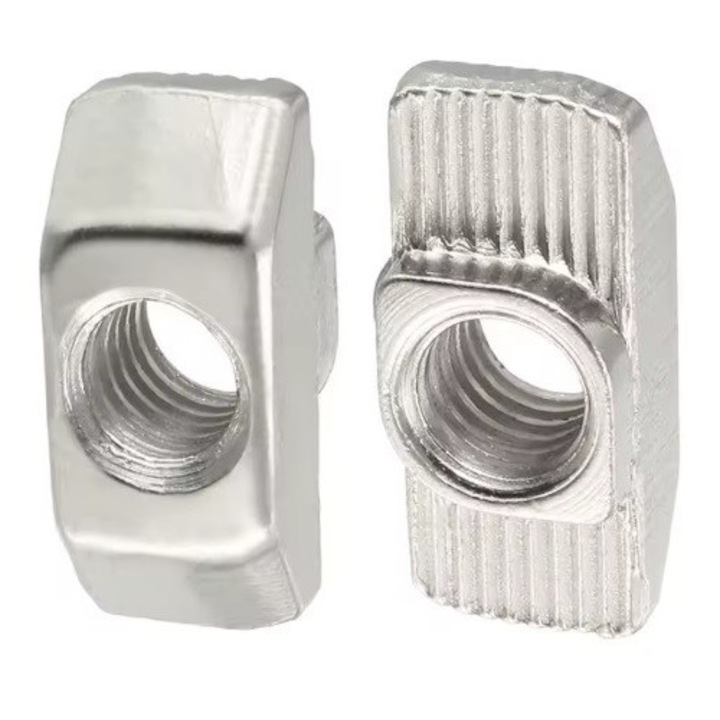 Piuliță ciocan M6 set 5 buc, Matik, otel carbon galvanizat, dimensiuni 7, 8x18, 8x5, 5mm, pentru profile aluminiu 40x40 4040 4080