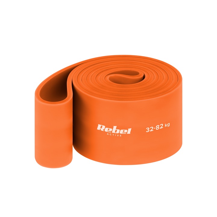 Banda elastica Power Band, 32-82 kg, portocalie, 208x8,3cm