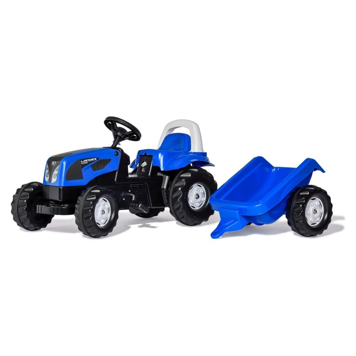 Tractor Rolly Kid Landini cu remorca, 134x47x52cm, pentru copii 2,5-5 ani