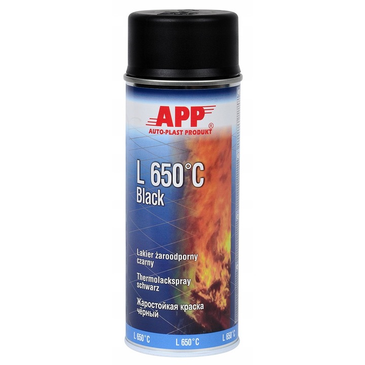 Lac rezistent la caldura APP L 650°C Negru Spray