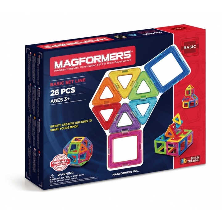 Magformers 36110 építőkészlet, 26 elem, többszínű
