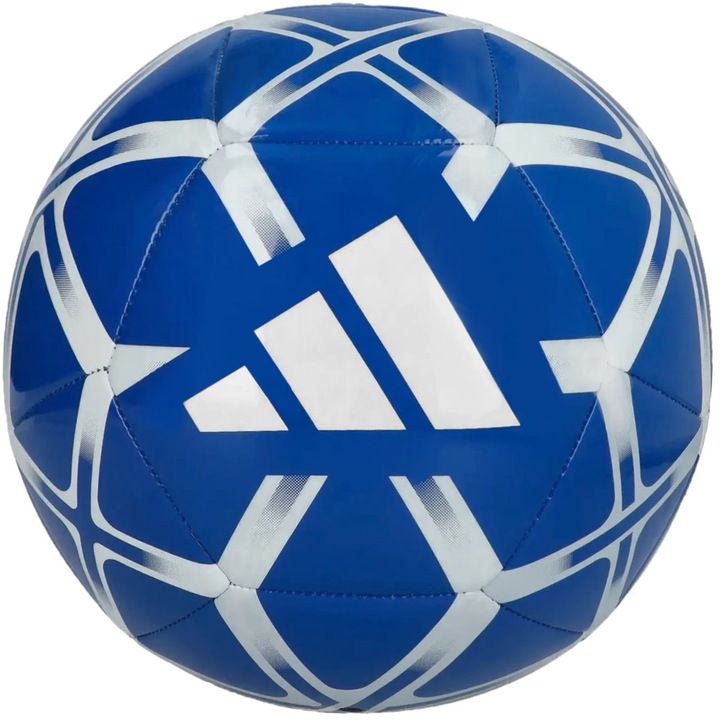 Minge fotbal adidas Starlancer Club, albastra, dimensiunea 5, pentru teren natural