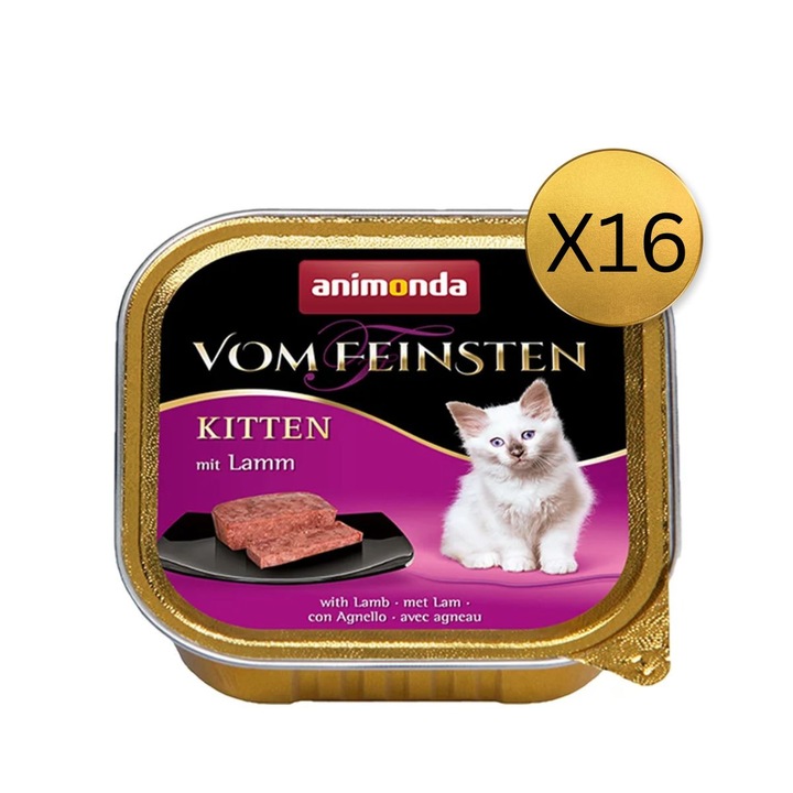 Hrana umeda pentru pisici, Animonda, Vom Feinsten Junior, Miel, set 16 buc x 100g