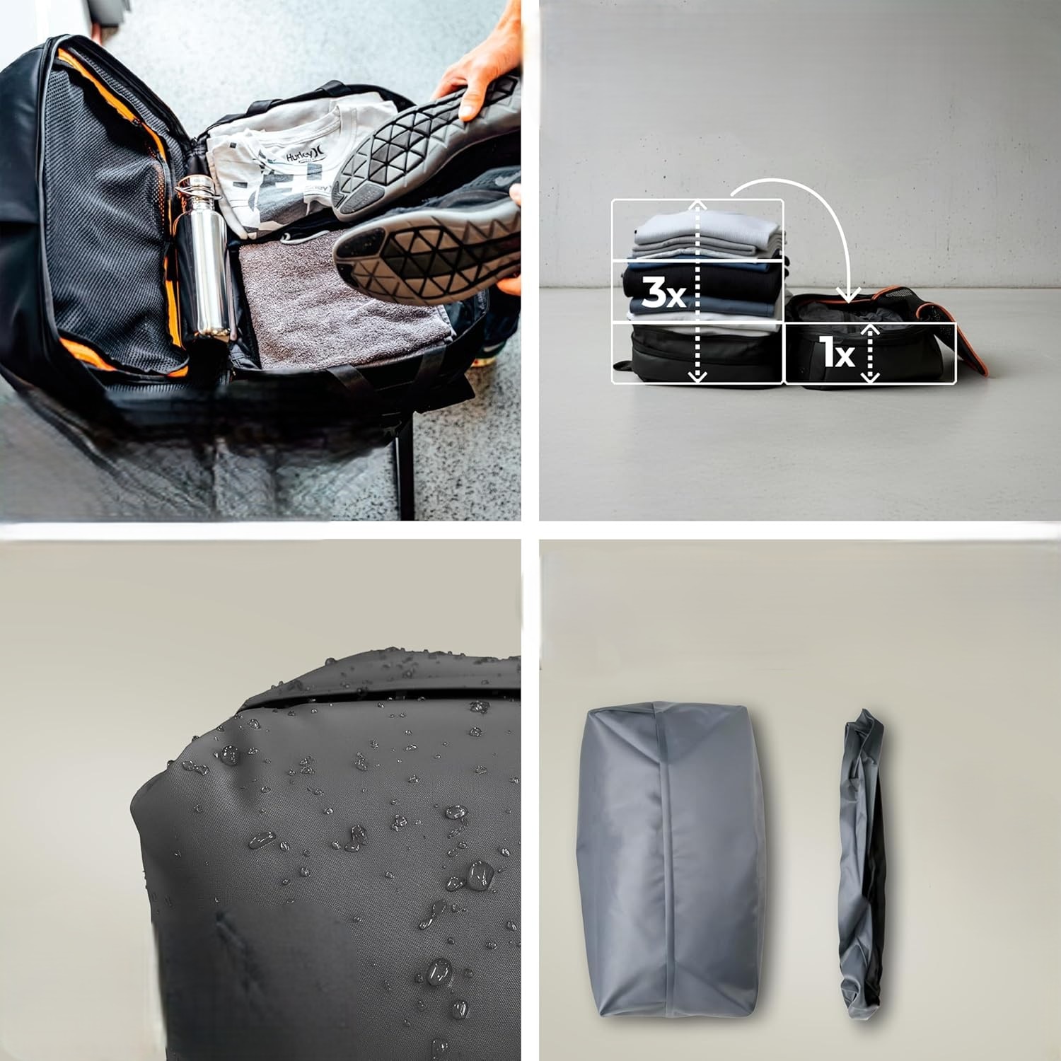 Rucsac Business Jaimie Jacobs Smarter, extensibil 20–30L, compartiment secret, deschidere tip valiza, rezistent la apa, negru